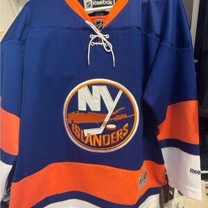 Reebok Islanders Blue and Orange Hockey Jersey Tag